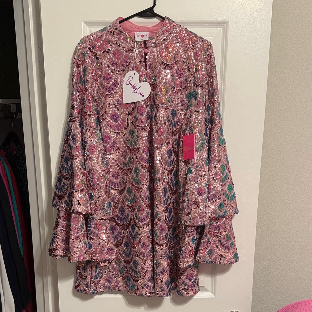 Buddy Love Pink Sequin Dress NWT